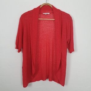 red open front cardigan sweater